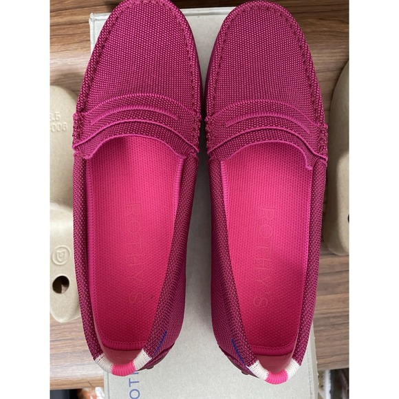 NEW Rothy's The Driver Raspberry Pink Women's Size 8 Knit Loafer - Picture 6 of 8